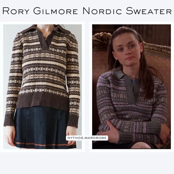 Nordic Fair Isle Lambswool Sweater ALT Rory Gilmore - Picture 1 of 8